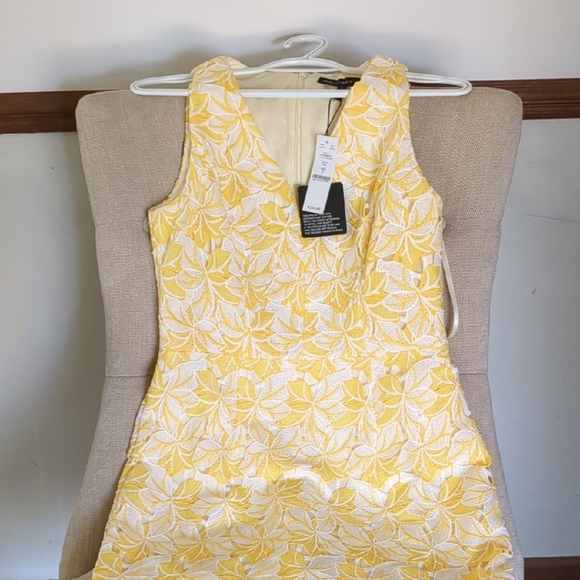 White House Black Market Dresses & Skirts - White House Black Market Yellow and White Mini Sundress